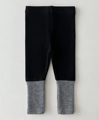 Φθινόπωρο χειμώνα αγόρι κορίτσι Παιδιά με ραβδώσεις fleece ζεστό κολάν μωρό βαμβακερό Splicing casual παντελόνι Fashion Infant Plus Velvet παντελόνι