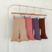 7312 Παιδικό παντελόνι 2023 Φθινόπωρο Νέα τάση μόδας Λεπτό κοριτσίστικο παντελόνι πλεκτό παντελόνι καμπάνα 0-3 ετών Παιδικό παντελόνι παντελόνι