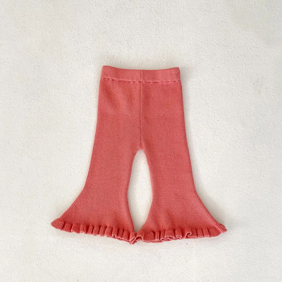 7312 Παιδικό παντελόνι 2023 Φθινόπωρο Νέα τάση μόδας Λεπτό κοριτσίστικο παντελόνι πλεκτό παντελόνι καμπάνα 0-3 ετών Παιδικό παντελόνι παντελόνι