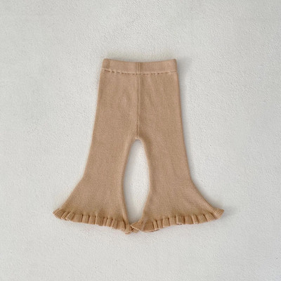 7312 Παιδικό παντελόνι 2023 Φθινόπωρο Νέα τάση μόδας Λεπτό κοριτσίστικο παντελόνι πλεκτό παντελόνι καμπάνα 0-3 ετών Παιδικό παντελόνι παντελόνι