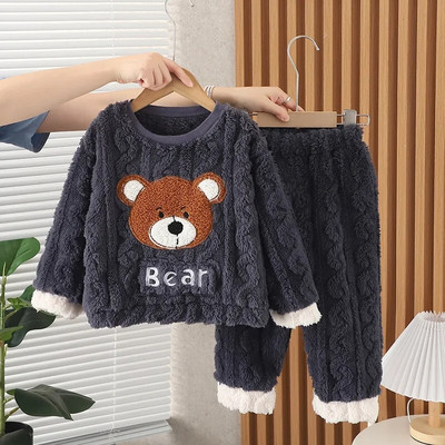 2023 Νέο σετ χειμωνιάτικων πιτζάμες Παιδικά, μωρά, αγόρια, κορίτσια, χοντρές φανέλες, παιδικά, ζεστά υπνοδωμάτια, παιδικά ρούχα για το σπίτι 0-6 ετών