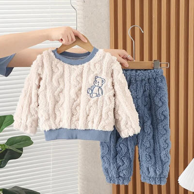 2023 Νέο σετ χειμωνιάτικων πιτζάμες Παιδικά, μωρά, αγόρια, κορίτσια, χοντρές φανέλες, παιδικά, ζεστά υπνοδωμάτια, παιδικά ρούχα για το σπίτι 0-6 ετών