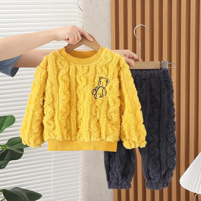 2023 Νέο σετ χειμωνιάτικων πιτζάμες Παιδικά, μωρά, αγόρια, κορίτσια, χοντρές φανέλες, παιδικά, ζεστά υπνοδωμάτια, παιδικά ρούχα για το σπίτι 0-6 ετών