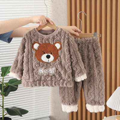 2023 Νέο σετ χειμωνιάτικων πιτζάμες Παιδικά, μωρά, αγόρια, κορίτσια, χοντρές φανέλες, παιδικά, ζεστά υπνοδωμάτια, παιδικά ρούχα για το σπίτι 0-6 ετών