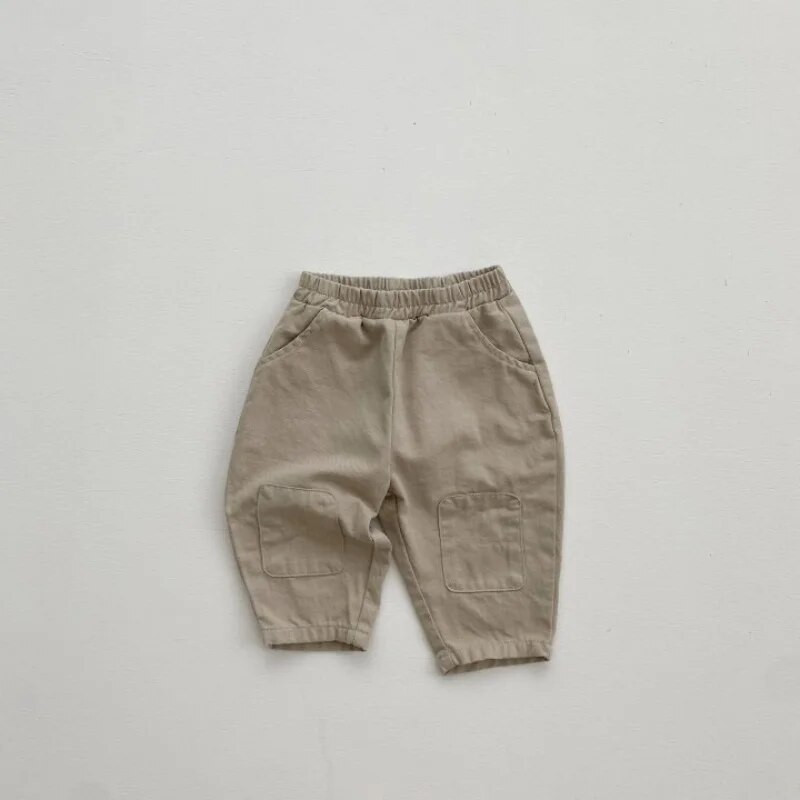 4377A Hot Sale Βρεφικό παντελόνι 2023 Άνοιξη φθινόπωρο Κορεάτικο μονόχρωμο βρεφικό παντελόνι υφαντό παντελόνι για κορίτσι casual παντελόνι