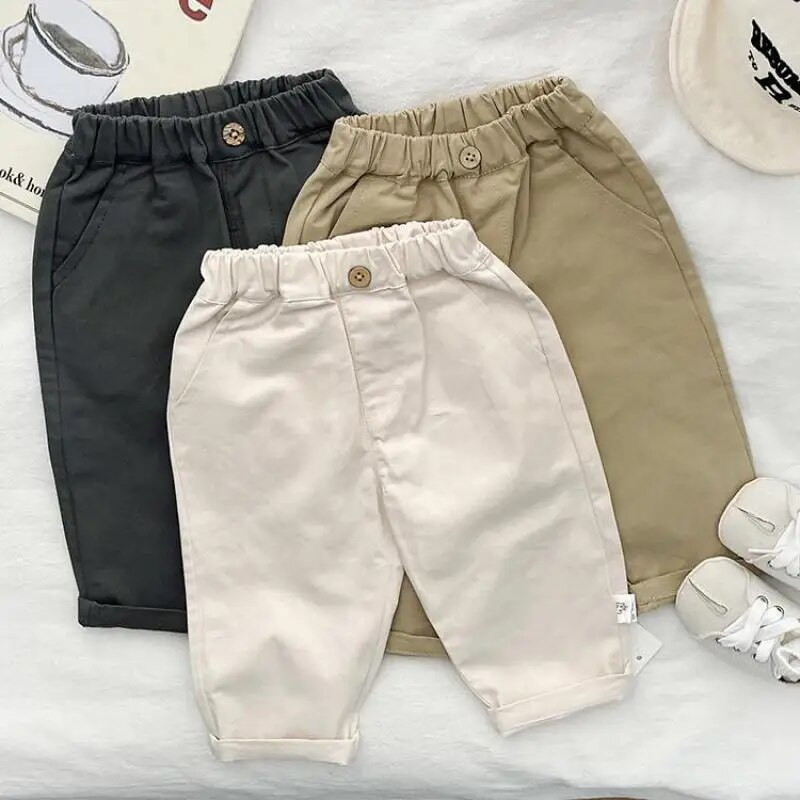 Toamna 2023, pantaloni casual pentru bebeluși, pantaloni solizi pentru copii, pantaloni harem pentru fete, pantaloni elastici pentru sugari, haine pentru copii mici