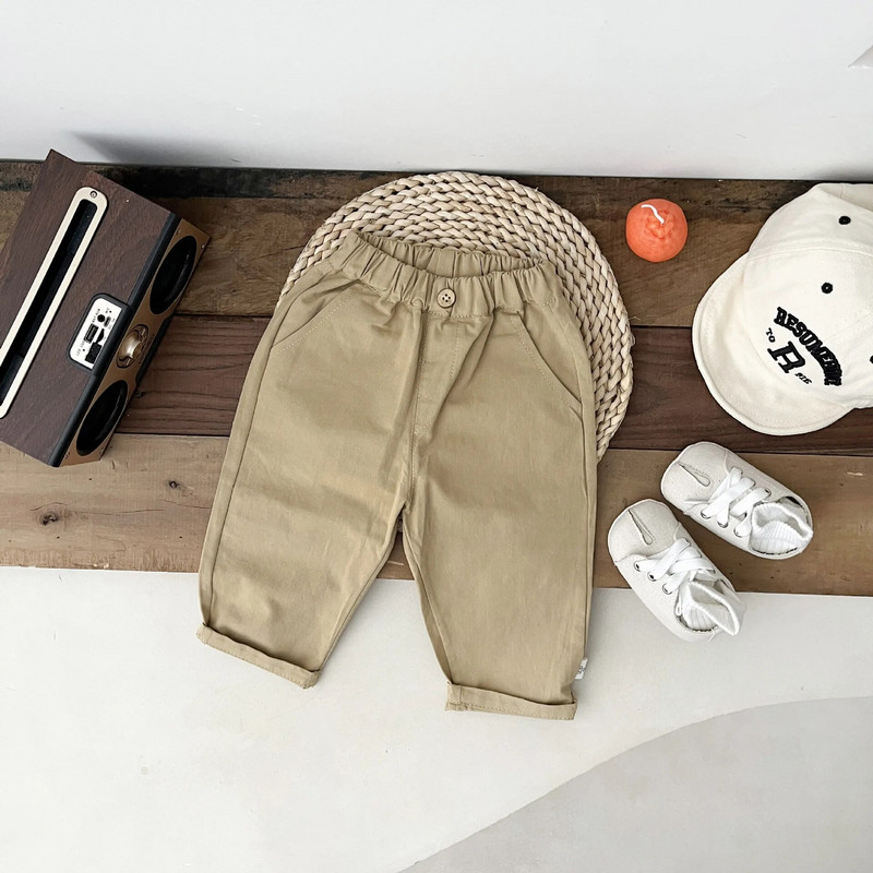 Toamna 2023, pantaloni casual pentru bebeluși, pantaloni solizi pentru copii, pantaloni harem pentru fete, pantaloni elastici pentru sugari, haine pentru copii mici
