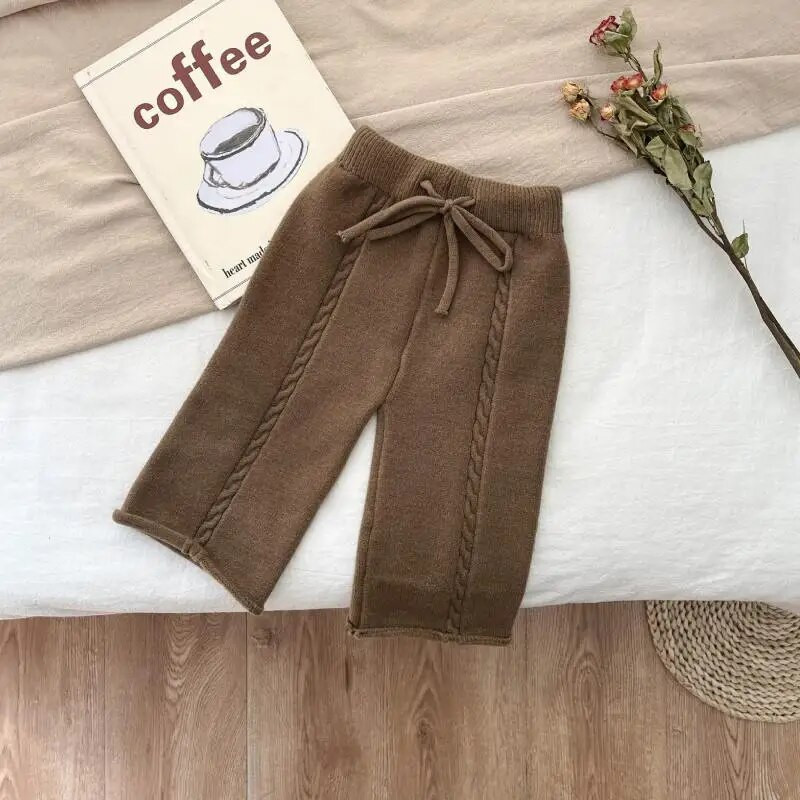 Βρέφος Αγόρι Μωρό Φθινόπωρο Χειμώνας Ρετρό Πλεκτό Κολάν Κοριτσάκι Παιδιά Μασίφ Ζεστό Casual Παντελόνι Νεογέννητο Μόδα Παντελόνι Παιδικά Ρούχα