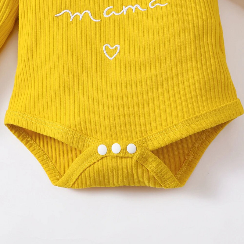 Σετ βρεφικών κοριτσιών 0-18 μηνών Μακρυμάνικη ολόσωμη φόρμα+παντελόνι ηλίανθου+κορυφή κεφαλής για μωρό μωρό στολή καθημερινά ρούχα