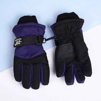 Топли ски ръкавици Зима на открито Сняг Зима на открито Ръкавици Ски Кънки Детски Сноуборд Ветроустойчиви Детски ръкавици Ръкавици с пръсти перчатки