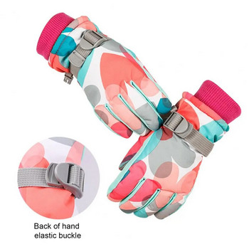 Αντιανεμικά γάντια για το χιόνι για παιδιά Χειμερινά εμπριμέ γάντια για παιδιά αδιάβροχα αντιανεμικά ζεστά γάντια σκι για αγόρια για εξωτερικούς χώρους