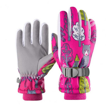Ветроустойчиви ръкавици за сняг за деца Зимни ръкавици с щампи за деца Водоустойчиви ветроустойчиви топли ски ръкавици за момчета за открито