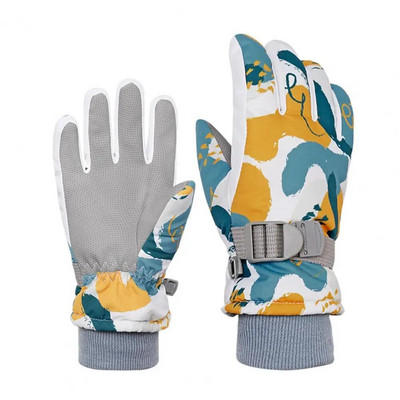 Αντιανεμικά γάντια για το χιόνι για παιδιά Χειμερινά εμπριμέ γάντια για παιδιά αδιάβροχα αντιανεμικά ζεστά γάντια σκι για αγόρια για εξωτερικούς χώρους