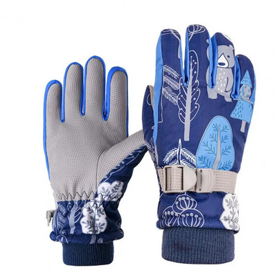 Αντιανεμικά γάντια για το χιόνι για παιδιά Χειμερινά εμπριμέ γάντια για παιδιά αδιάβροχα αντιανεμικά ζεστά γάντια σκι για αγόρια για εξωτερικούς χώρους