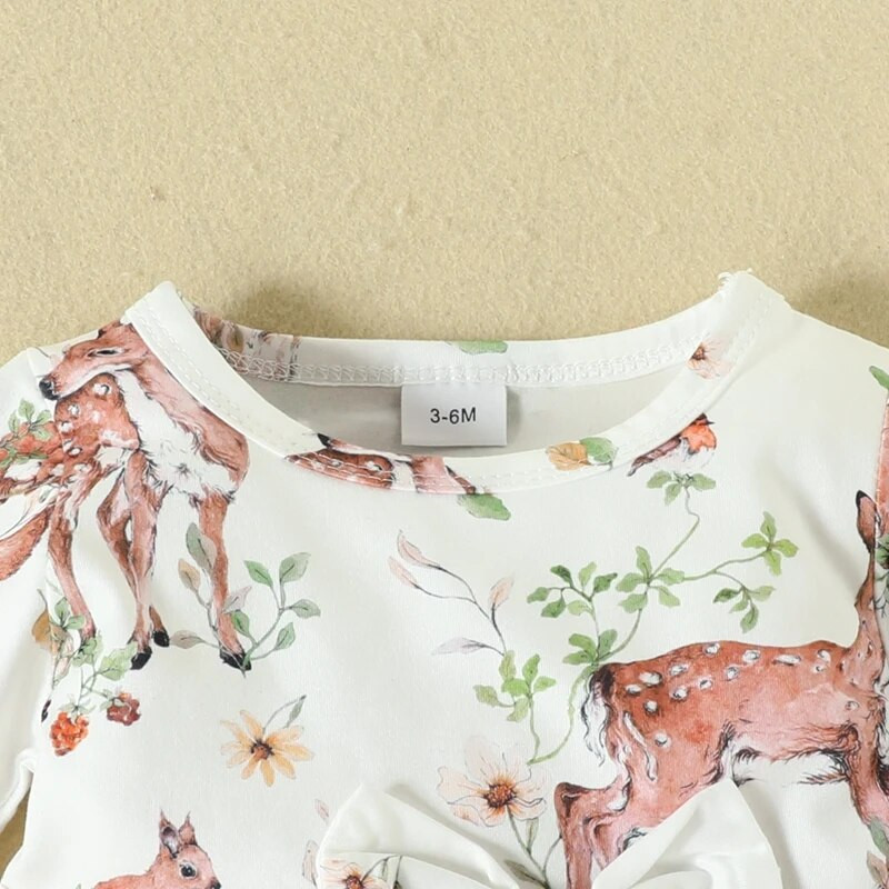 Φόρεμα EWODOS Baby Girls 2 τμχ Φθινοπωρινά ρούχα Φόρεμα μακρυμάνικο με στρογγυλή λαιμόκοψη από τούλι με σετ κεφαλής Βρεφικά ρούχα