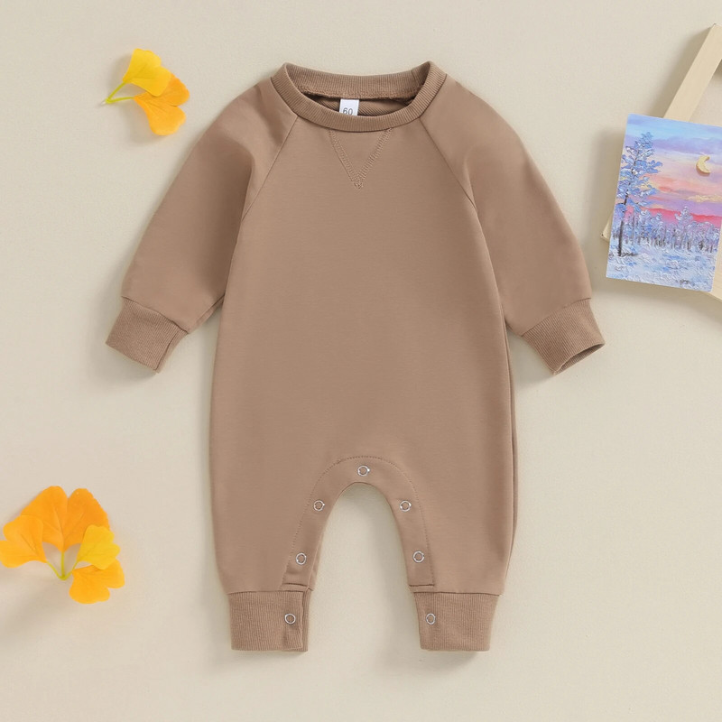 ma&baby 0-18M nou-născut nou-născut bebeluș băiat fată salopetă culoare solidă cu mânecă lungă salopetă casual toamnă primăvară îmbrăcăminte pentru copii