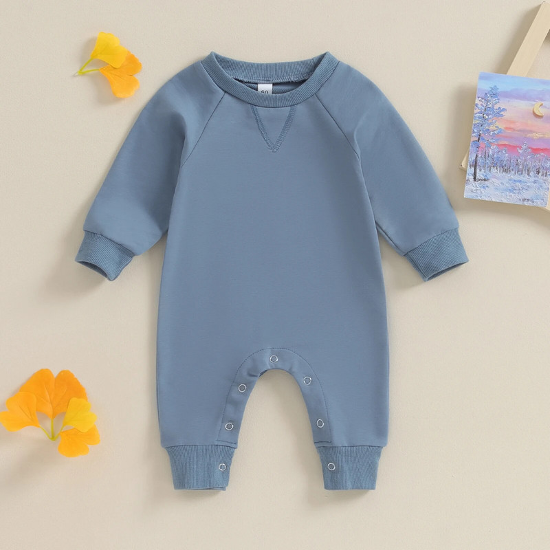 ma&baby 0-18M nou-născut nou-născut bebeluș băiat fată salopetă culoare solidă cu mânecă lungă salopetă casual toamnă primăvară îmbrăcăminte pentru copii