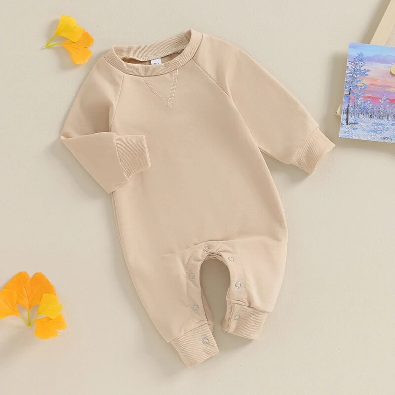 ma&baby 0-18M nou-născut nou-născut bebeluș băiat fată salopetă culoare solidă cu mânecă lungă salopetă casual toamnă primăvară îmbrăcăminte pentru copii