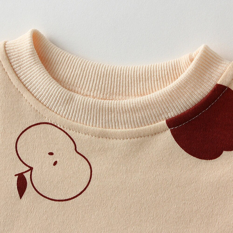 Φθινοπωρινό ανοιξιάτικο βρεφικό σετ για μωρό αγόρι κορίτσι casual print με λαιμόκοψη βαμβακερό μπλουζάκι + παντελόνι Βρεφικά ενδύματα σπιτιού Μακρυμάνικα Παιδικά ρούχα για κοριτσάκι