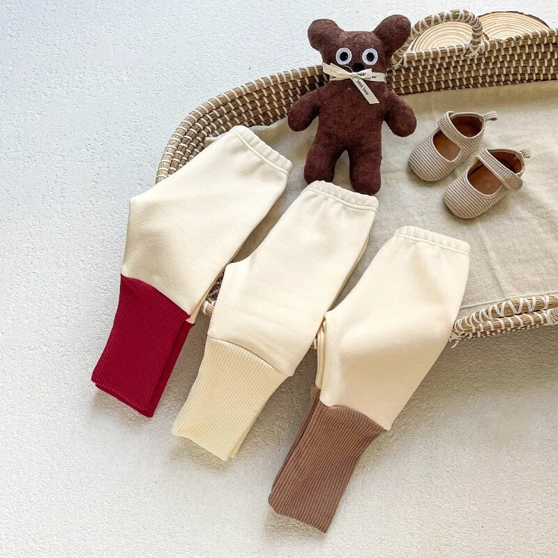 Colanți pentru fetiță, din lână caldă, iarnă pentru fete, colanți cu nervuri pentru copii mici, pantaloni pentru copii, pantaloni de toamnă, 0-3 ani, haine pentru copii