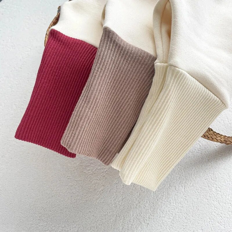 Colanți pentru fetiță, din lână caldă, iarnă pentru fete, colanți cu nervuri pentru copii mici, pantaloni pentru copii, pantaloni de toamnă, 0-3 ani, haine pentru copii