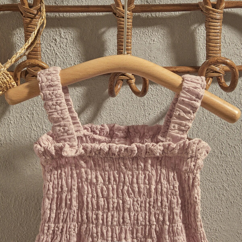 EWODOS Rochie sling de vară pentru bebeluși pentru fetițe Rochie plină de mâneci cu volan și rochie cu bandă pentru nou-născut Seturi de rochii A-line