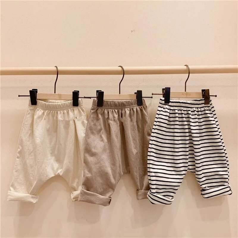 Baby Simple Solid κολάν για κορίτσια All-match Ριγέ Skinny Παντελόνι Παιδικό Βαμβακερό Elasticity Slim Παντελόνι Newborn Boy Stretch Παντελόνι