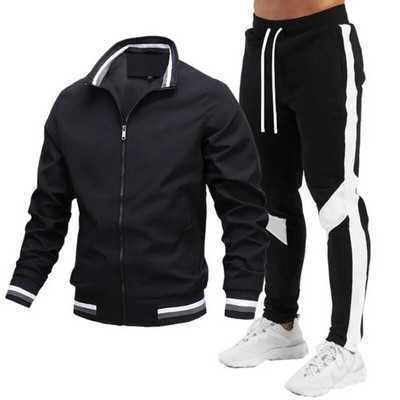 Set jachetă + pantaloni alergare sport îmbrăcăminte bărbătească