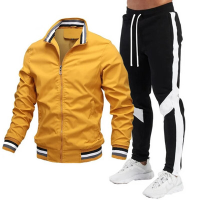Set jachetă + pantaloni alergare sport îmbrăcăminte bărbătească