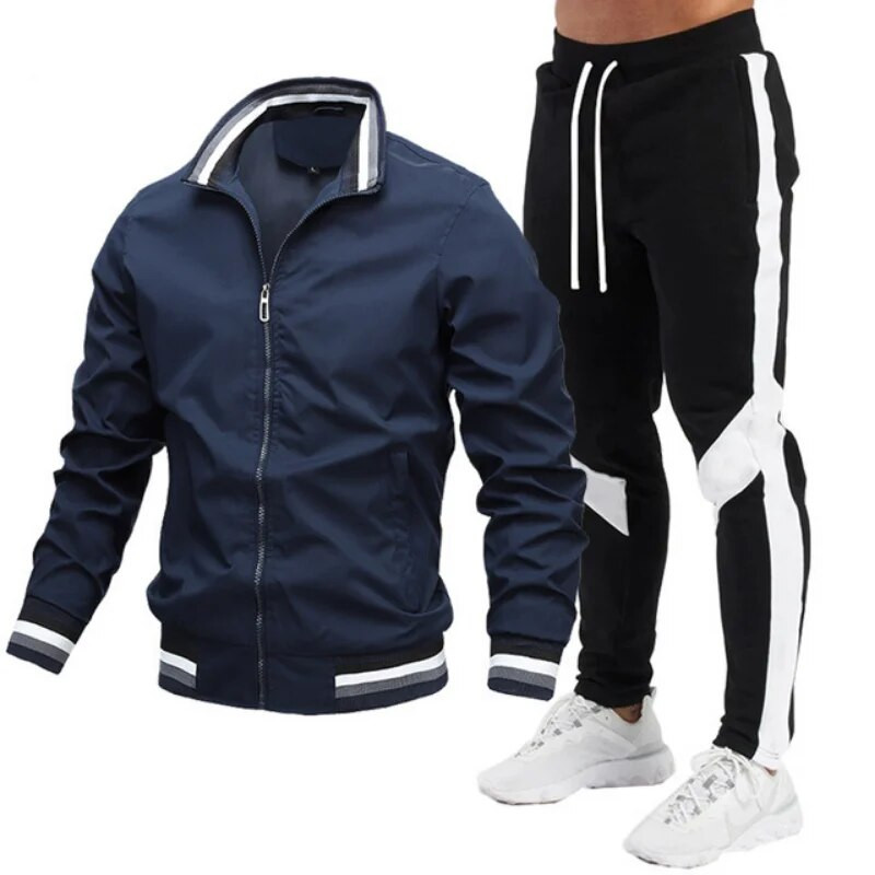 Set jachetă + pantaloni alergare sport îmbrăcăminte bărbătească