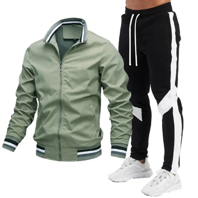 Set jachetă + pantaloni alergare sport îmbrăcăminte bărbătească