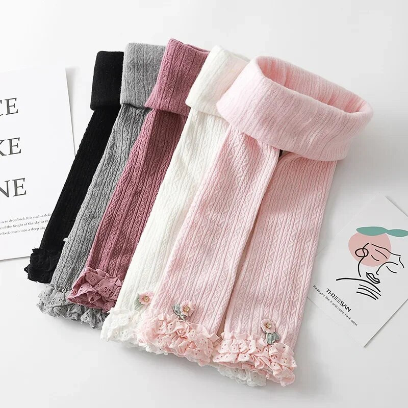 75-120cm Κολάν για κορίτσια Άνοιξη Φθινόπωρο Παιδικά Twists Μήκος Αστραγάλου Χτενισμένο Βαμβακερό καλσόν Κοριτσίστικες κάλτσες Καλσόν για κορίτσια