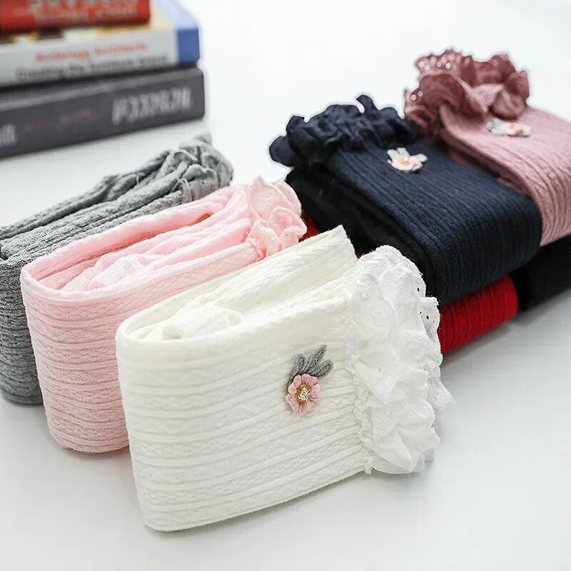 75-120cm Κολάν για κορίτσια Άνοιξη Φθινόπωρο Παιδικά Twists Μήκος Αστραγάλου Χτενισμένο Βαμβακερό καλσόν Κοριτσίστικες κάλτσες Καλσόν για κορίτσια