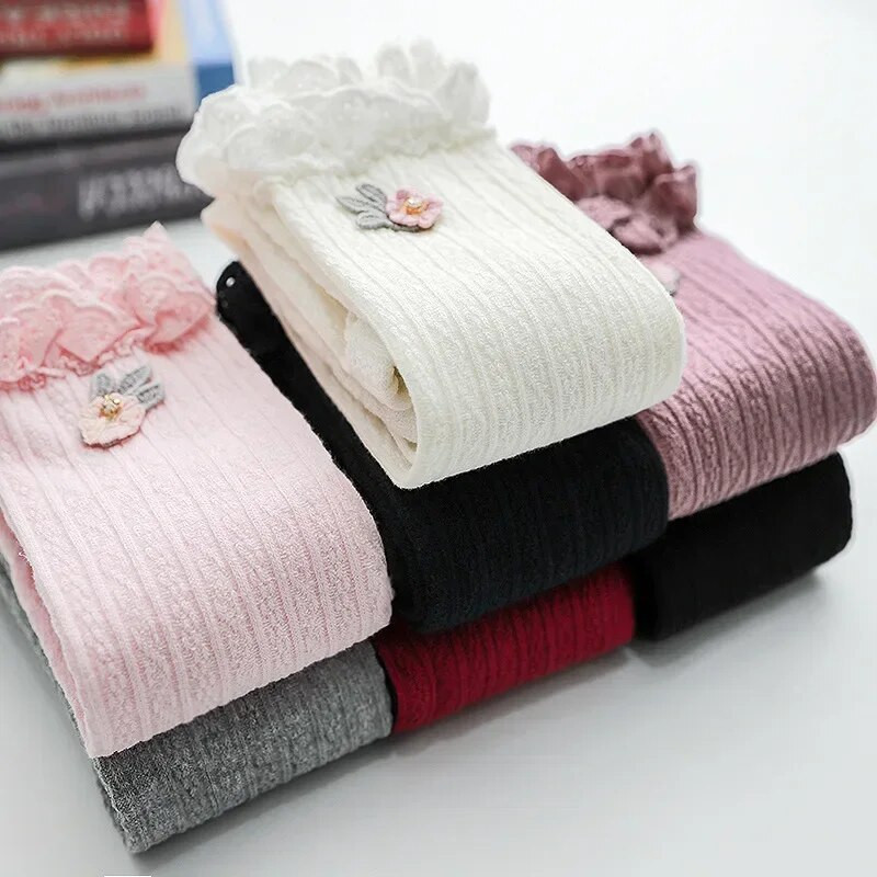 75-120cm Κολάν για κορίτσια Άνοιξη Φθινόπωρο Παιδικά Twists Μήκος Αστραγάλου Χτενισμένο Βαμβακερό καλσόν Κοριτσίστικες κάλτσες Καλσόν για κορίτσια