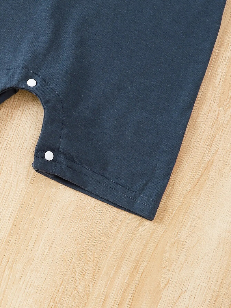 Salopetă de vacanță cu mâneci scurte de vară și confortabilă, potrivită pentru băieți cu vârsta de 1-2 ani, pantaloni scurți, patchwor de culoare pentru bebeluși