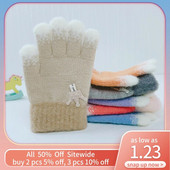 Mănuși pentru copii de iarnă pentru grădiniță Mănuși cu degete complete Încălzitor de mâini pentru bebeluși băiat fată Mănuși tricotate groase Mănuși pentru degete pentru copii 어린이장갑