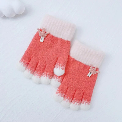 Mănuși pentru copii de iarnă pentru grădiniță Mănuși cu degete complete Încălzitor de mâini pentru bebeluși băiat fată Mănuși tricotate groase Mănuși pentru degete pentru copii 어린이장갑