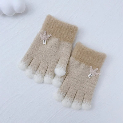 Mănuși pentru copii de iarnă pentru grădiniță Mănuși cu degete complete Încălzitor de mâini pentru bebeluși băiat fată Mănuși tricotate groase Mănuși pentru degete pentru copii 어린이장갑