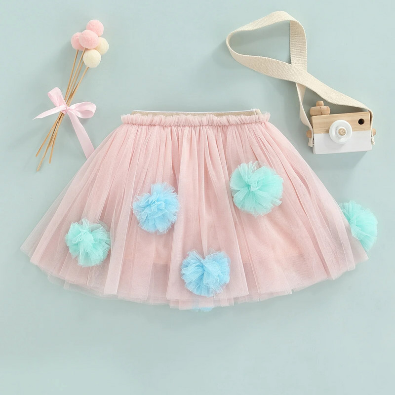 ma&baby 0-3 ani Nou-născut Sugar Copil Copil Fete Skrits Tulle Pom Pom Tutu Fuste de petrecere Costume de zi de naștere D01