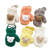 Faux Fur Χειμερινά παιδικά γάντια Bear Halter αρνί μαλλί Παιδικά γάντια Παχύ ζεστό Παιδί Κορίτσια Αγόρια Γάντια Βρεφικά αξεσουάρ 3-8 ετών