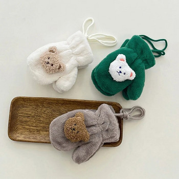 Faux Fur Χειμερινά παιδικά γάντια Bear Halter αρνί μαλλί Παιδικά γάντια Παχύ ζεστό Παιδί Κορίτσια Αγόρια Γάντια Βρεφικά αξεσουάρ 3-8 ετών