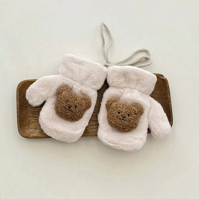 Faux Fur Χειμερινά παιδικά γάντια Bear Halter αρνί μαλλί Παιδικά γάντια Παχύ ζεστό Παιδί Κορίτσια Αγόρια Γάντια Βρεφικά αξεσουάρ 3-8 ετών