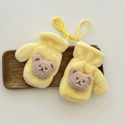Faux Fur Χειμερινά παιδικά γάντια Bear Halter αρνί μαλλί Παιδικά γάντια Παχύ ζεστό Παιδί Κορίτσια Αγόρια Γάντια Βρεφικά αξεσουάρ 3-8 ετών