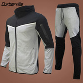 Costum de trening pentru bărbați 2022, nou brand Tech, fleece, hanorac, îmbrăcăminte din bumbac, îmbrăcăminte elastică pentru antrenament, haină de bună calitate, pantaloni de trening, set sport