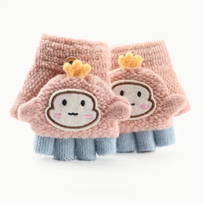 Pehmed multifilmikindad Vastsündinud imikutele Lapsed Poistele Tüdrukutele Talvine Soe Kootud Sõrmedeta Väikelapse Kootud Kinnas Перчатки Рукавички