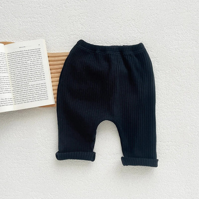 7739 Beebipüksid 2023 Sügis, uus lihtne mood Baby Boy püksid Keermega püksid Retuusid 0–3 aasta vanused tüdrukute püksid