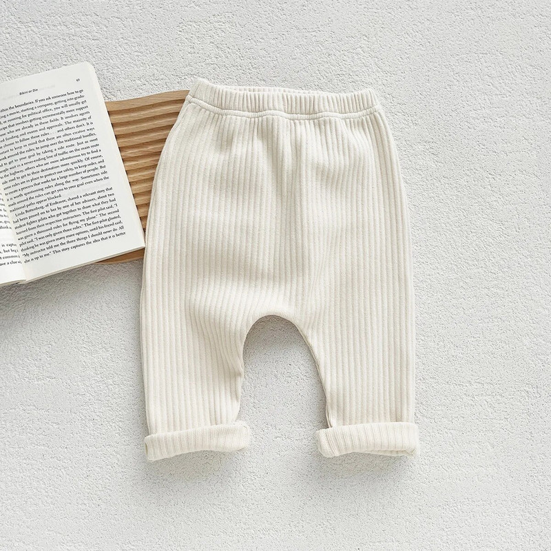 7739 Beebipüksid 2023 Sügis, uus lihtne mood Baby Boy püksid Keermega püksid Retuusid 0–3 aasta vanused tüdrukute püksid