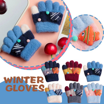 Ръкавица за деца Малки ръкавици Зимни ръкавици Малки снежни анимационни ръкавици за деца Бебешки зимни меки ръкавици за момичета Момчета