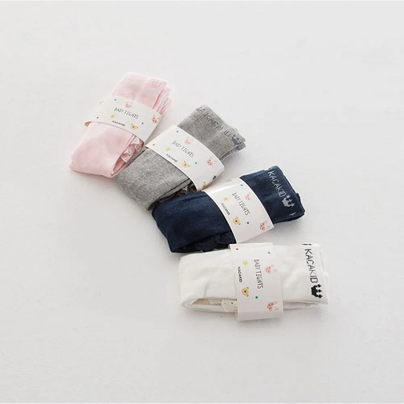 Copii Bebelușă Fetă Colanți cu volane din bumbac Solid Chiloți Vară Toamnă Bumbac Fete Colanți de balet Ciorapi