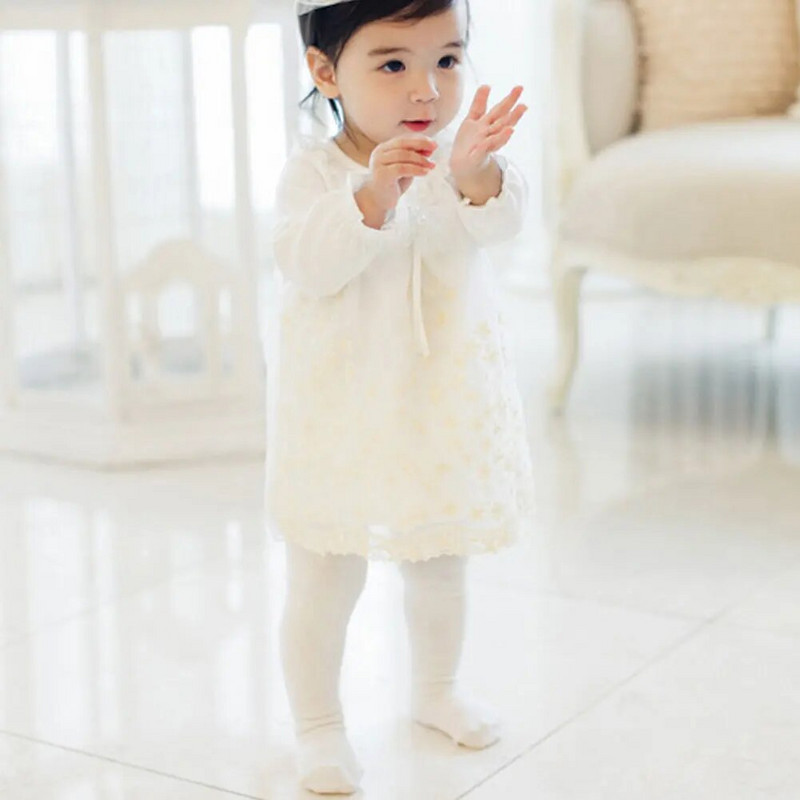 Copii Bebelușă Fetă Colanți cu volane din bumbac Solid Chiloți Vară Toamnă Bumbac Fete Colanți de balet Ciorapi